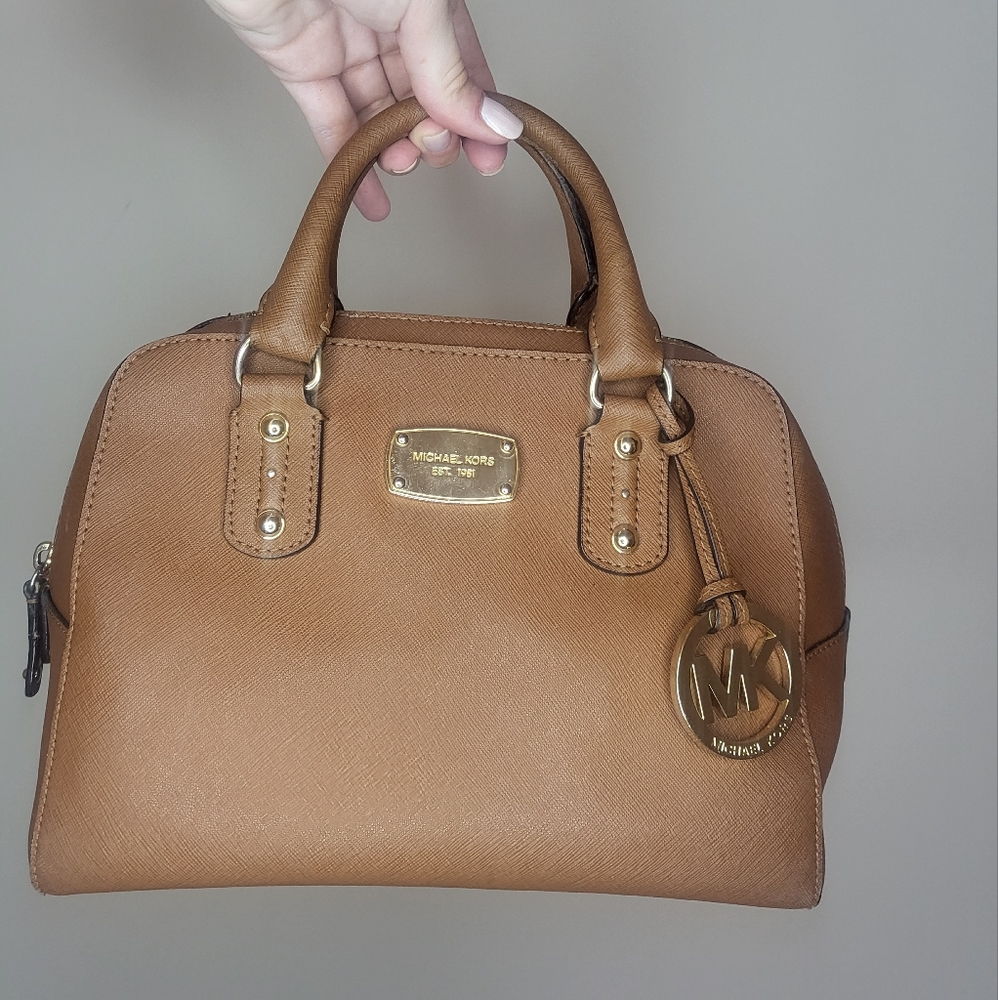 Michael Kors Saffino Leather Satchel